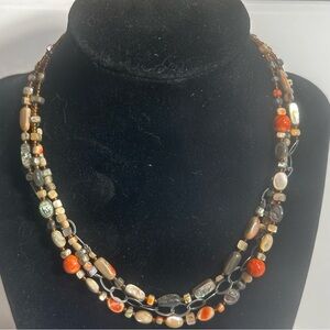 Silpada Fiesta Fun Sterling Silver Abalone Shell Sponge Coral Necklace N1563